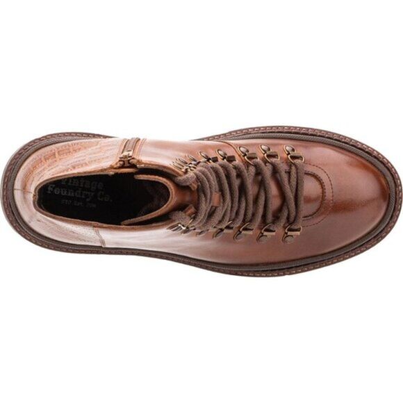 Vintage Foundry Men\'s Shoes Vulcan Leather Lace-Up‎ Boot Moto Brown Size12 $259 Vintage Foundry Men\ main image 2